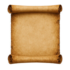 Aged Parchment Scroll with Rolled Edges, Evoking History and Timeless Knowledge