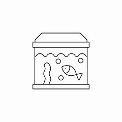 aquarium fish tank icon sign vector