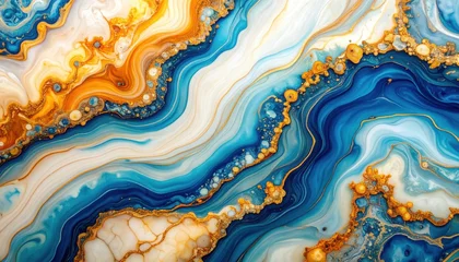 Stickers Kristal Abstract Marble Design With Gold Veins  © Sri