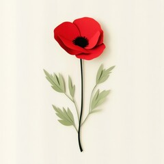 Obraz premium Poppy flower paper handcrafted decorative.