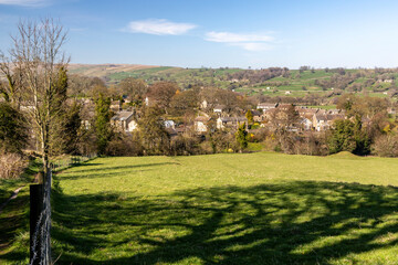 west burton village in the yorkshire dales national park north yorkshire england blue sky no people