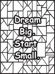 Affirmation coloring page: Motivational quote coloring page: Geometric pattern