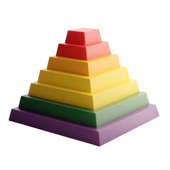 Colorful stacking toy pyramid designed to enhance fine motor skills and cognitive development for children. Ideal for playtime and educational activities, promoting creativity.