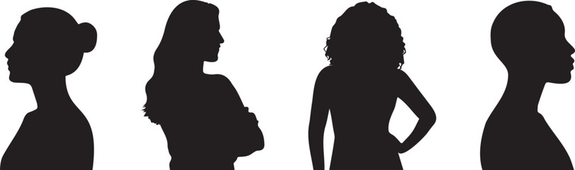 Confident Woman Silhouette Set