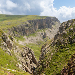 Great Landscape in South Tyrol - Mountains of the Dolomites at Rosengarten. High quality photo
