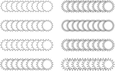 Set of ornate vintage black and white decorative vector borders, frames, and swirl floral line art illustrations