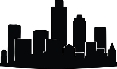 Fototapeta premium houston city skyline isolated silhouette vector illustration