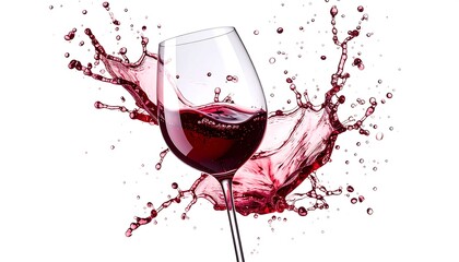 Fototapeta premium Wine splash from a glass