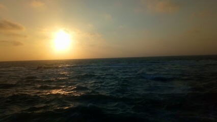 Scenic beach view along the North Coast of Egypt during golden hour