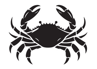 crab logo silhouette vector illustration design, seafood crab logo silhouette vector, black crab silhouette vector logo, crab logo silhouette animal sea crab logo vector silhouette on white background