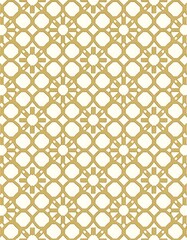 Clean geometric Islamic motif pattern in pastel gold, abstract decorative background for mock up, graphic design, interior design, interior decoration, web background