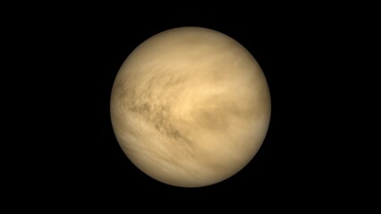 Venus planet with swirling clouds in black space astronomy © DIGITAL_NEXUS