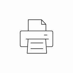 printer document output icon sign vector