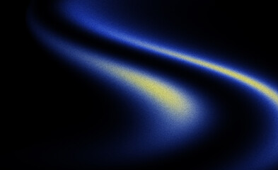 Obraz premium Grainy texture effect, dark blue yellow black color gradient background, futuristic banner design, blurred neon color flow.