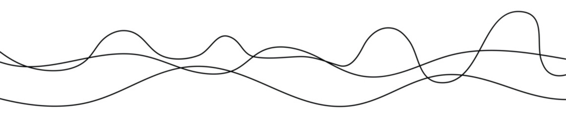 Thin curved wavy lines