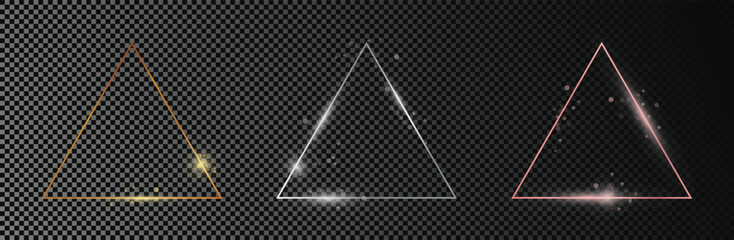Set of three triangle frame