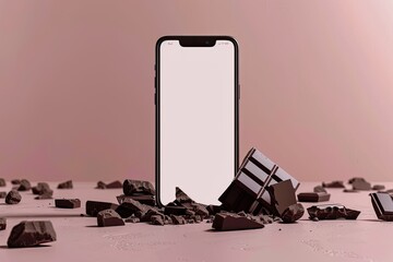 High Detail Picture of Eid Phone 14 Pro with Chocolate Front Side