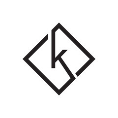 LETTER K LOGO DIAMOND.eps