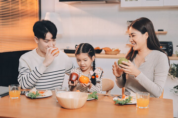 Family spends their free time together