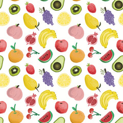 seamless pattern with fruits