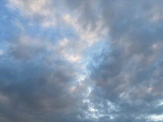 Dark, dramatic sky filled with ominous grey storm clouds. Moody and atmospheric natural background