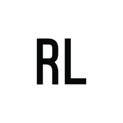 RL monogram logo design letter text name symbol monochrome logotype alphabet character simple logo