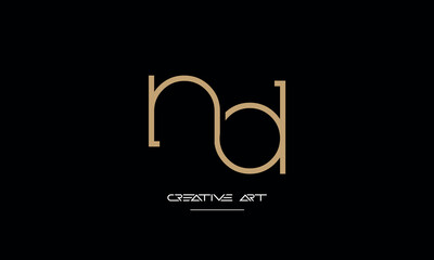 ND, DN, N, D abstract letters logo monogram