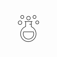 chemical flask bubbles icon sign vector