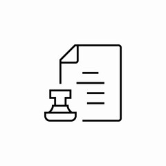 document stamp approval icon sign vector