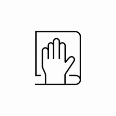 Obraz premium hand book oath icon sign vector
