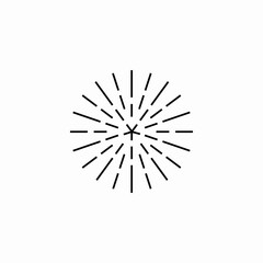 Obraz premium radial burst lines icon sign vector
