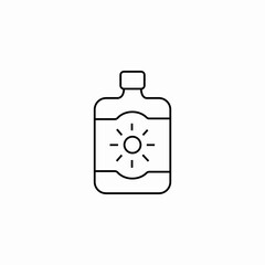 sunscreen bottle lotion icon sign vector
