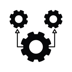 Uml  glyph outline icon with white background vector stock illustration