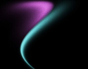 Cover header wallpaper design,black pink blue color flow, dark noise texture, abstract background, grainy wave.