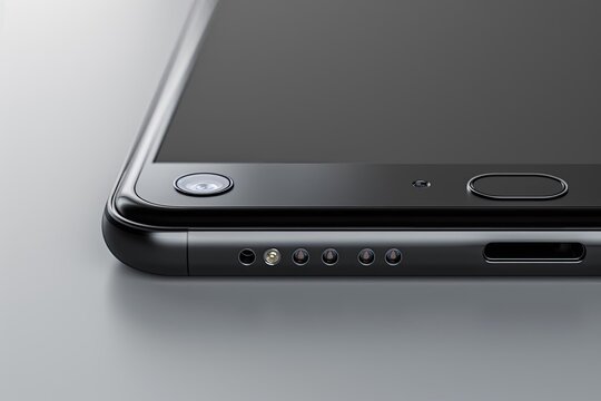 High Definition Picture of the Back of a Phone That Has the Battery on it - Powered by Adobe