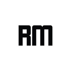 RM monogram logo design letter text name symbol monochrome logotype alphabet character simple logo