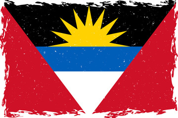 Flag Antigua And Barbuda Brush