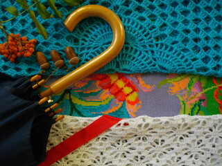 umbrella and autumn fabrics