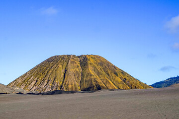 Striking Volcano Mount Landscape with Dramatic Sky and Vast Plains Scenic Beauty Captured in...