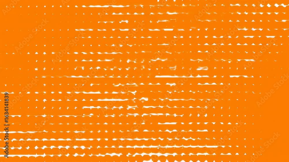 Aufkleber dotted array pattern shifts orange spheres against white background creating motion