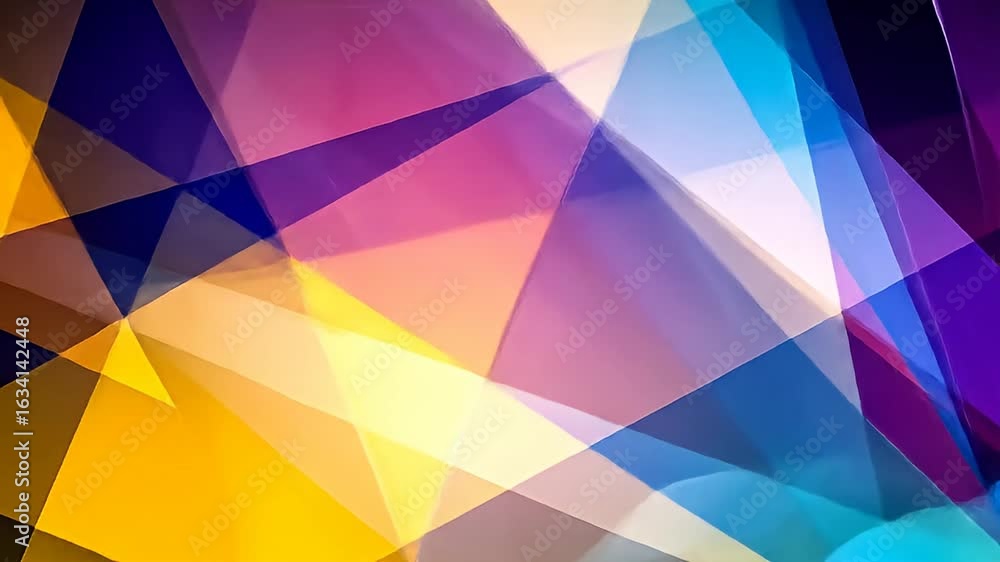 Aufkleber abstract geometric pattern with bright overlapping triangles and translucent planes
