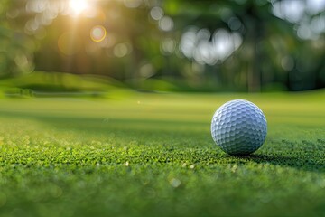 Obraz premium Flawless Picture of a Golf Ball is Being Put on a Golf Course
