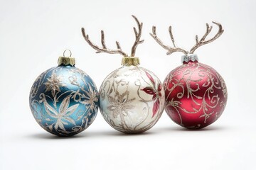 High Detail Visual of Festive Holiday Art Isolated on White Background, Depth of Field