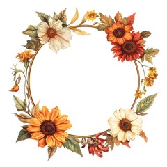 Obraz premium Victorian art flowers sunflower botanical.