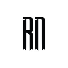 RN monogram logo design letter text name symbol monochrome logotype alphabet character simple logo