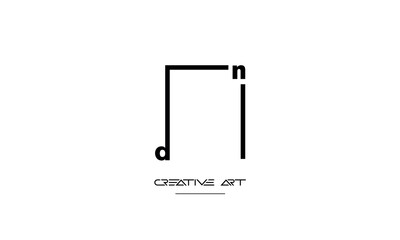 ND, DN, N, D abstract letters logo monogram