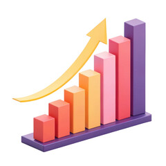 Growth chart isolated on transparent background