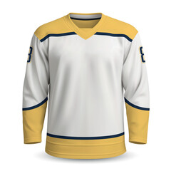 Fototapeta na wymiar Realistic Ice Hockey away jersey in style, shirt template for sport uniform