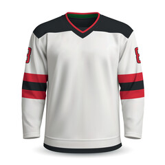 Fototapeta na wymiar Realistic Ice Hockey away jersey in style, shirt template for sport uniform