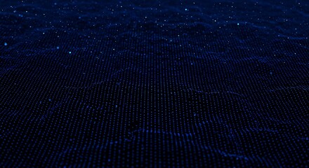 Digital Wave Pattern with Blue Illumination